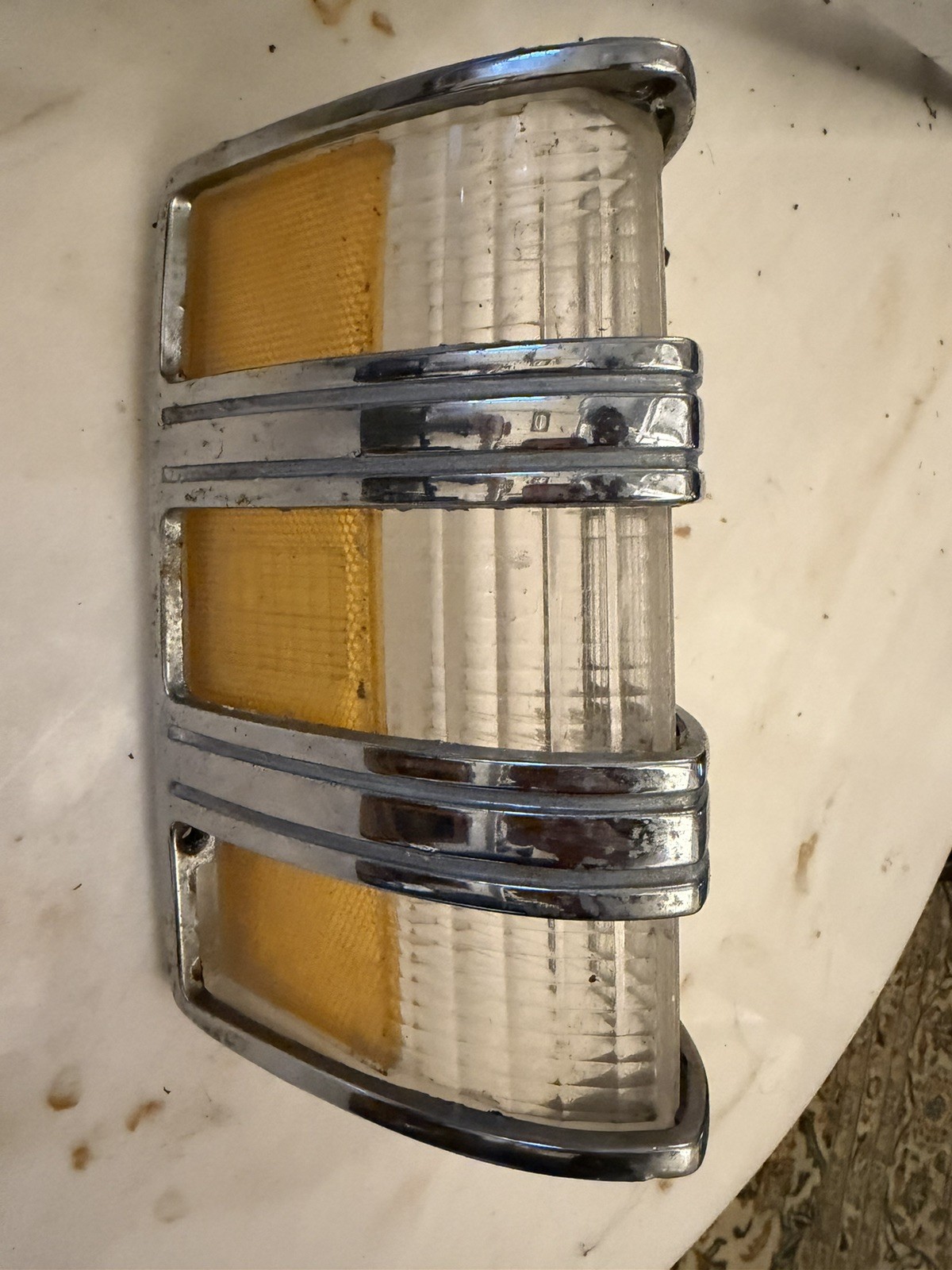 1975 1976 1977 1978 Ford LTD parking lamp marker light chrome bezel lens 1975 1976 1977 1978 Ford LTD parking lamp marker light chrome bezel lens