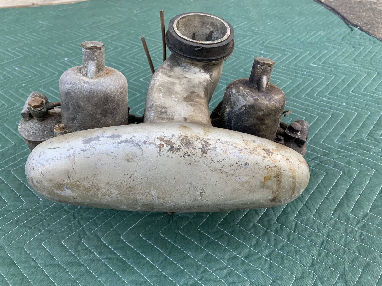 ORIGINAL  MG SU H4 CARBURETOR SET W INTAKE PLENUM Z TYPE MAGNETTE  ZB AUC868