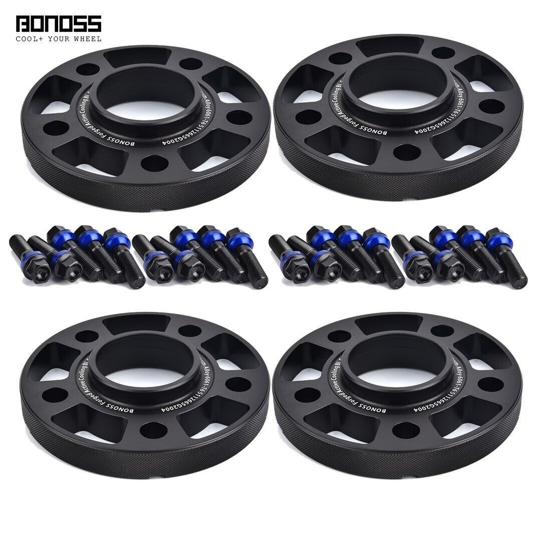 BONOSS 2x7mm+ 2x15mm for Porsche Taycan Wheel Spacers 5x130 CB71.6 M14x1.5 Bolts