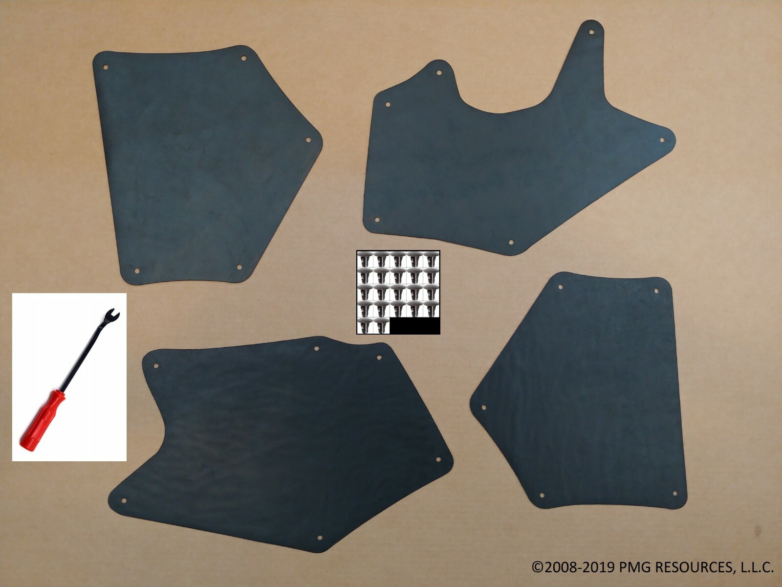 Splash Apron Seal Set for 2007-2024 Toyota Tundra & Sequoia Liner Apron W/Clip U