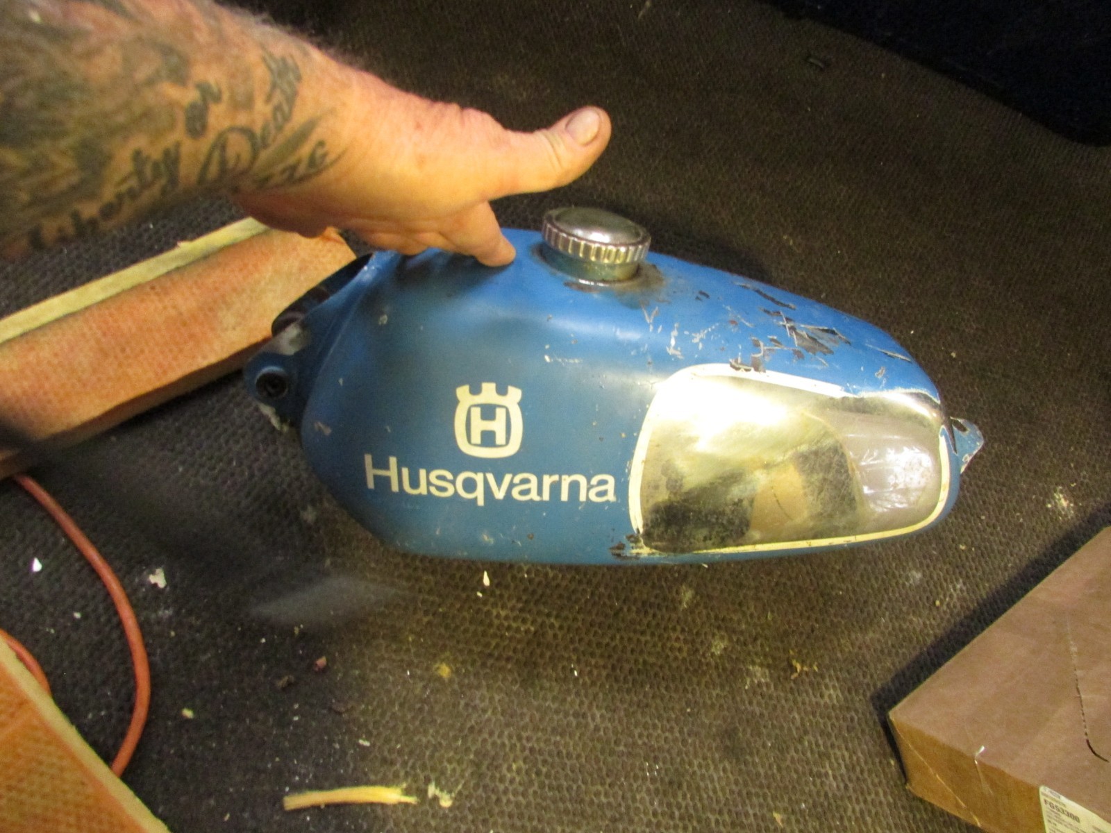 Vintage Husqvarna gas tank