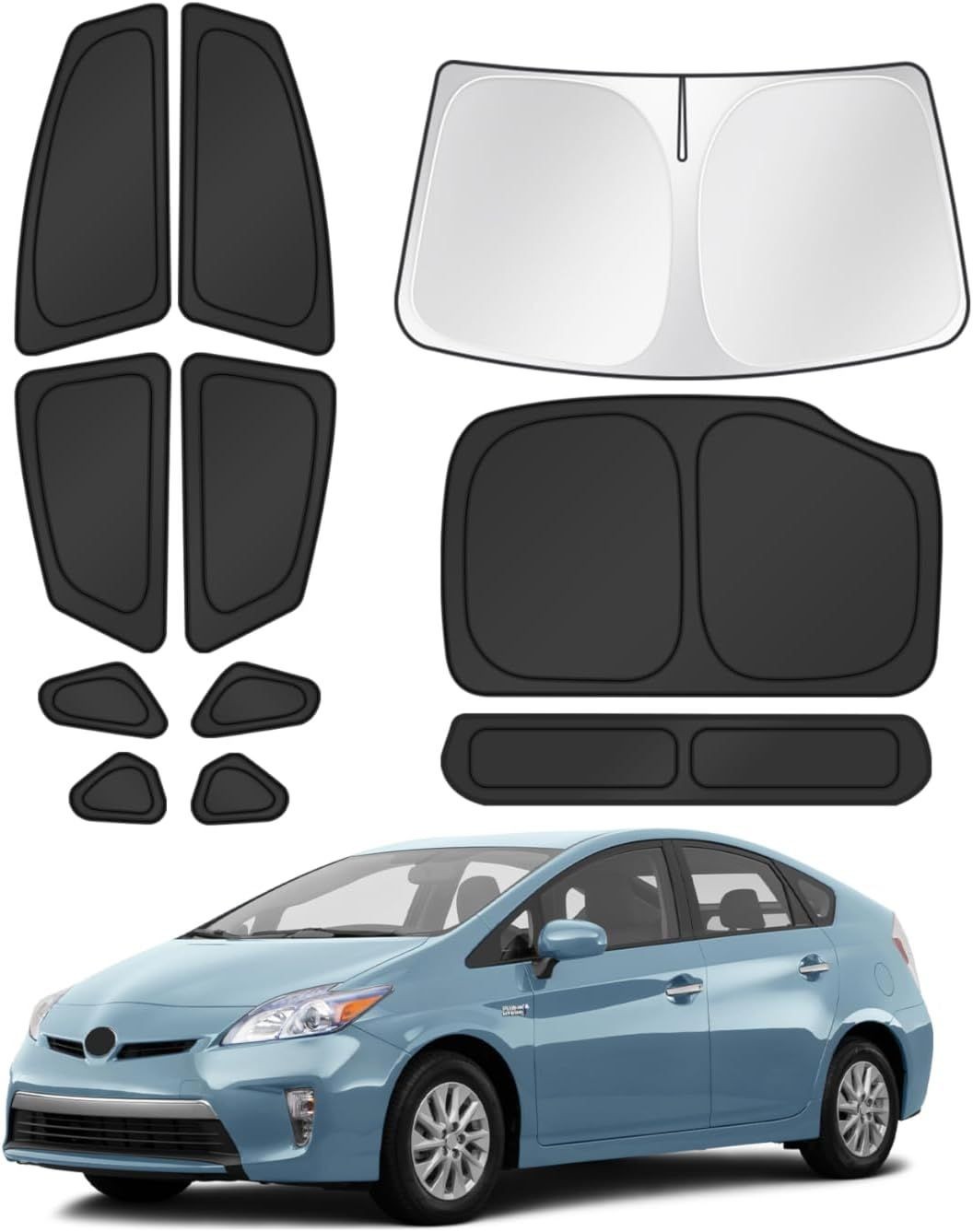Window Shades for Toyota Prius Hatchback 2010-2015, Sunshade Privacy Protection