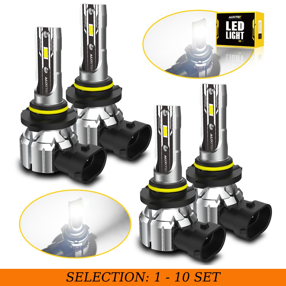 4-40x AUXITO 9005 9006 LED Fog Headlight Bulbs High Low Beam 6500K White Replace