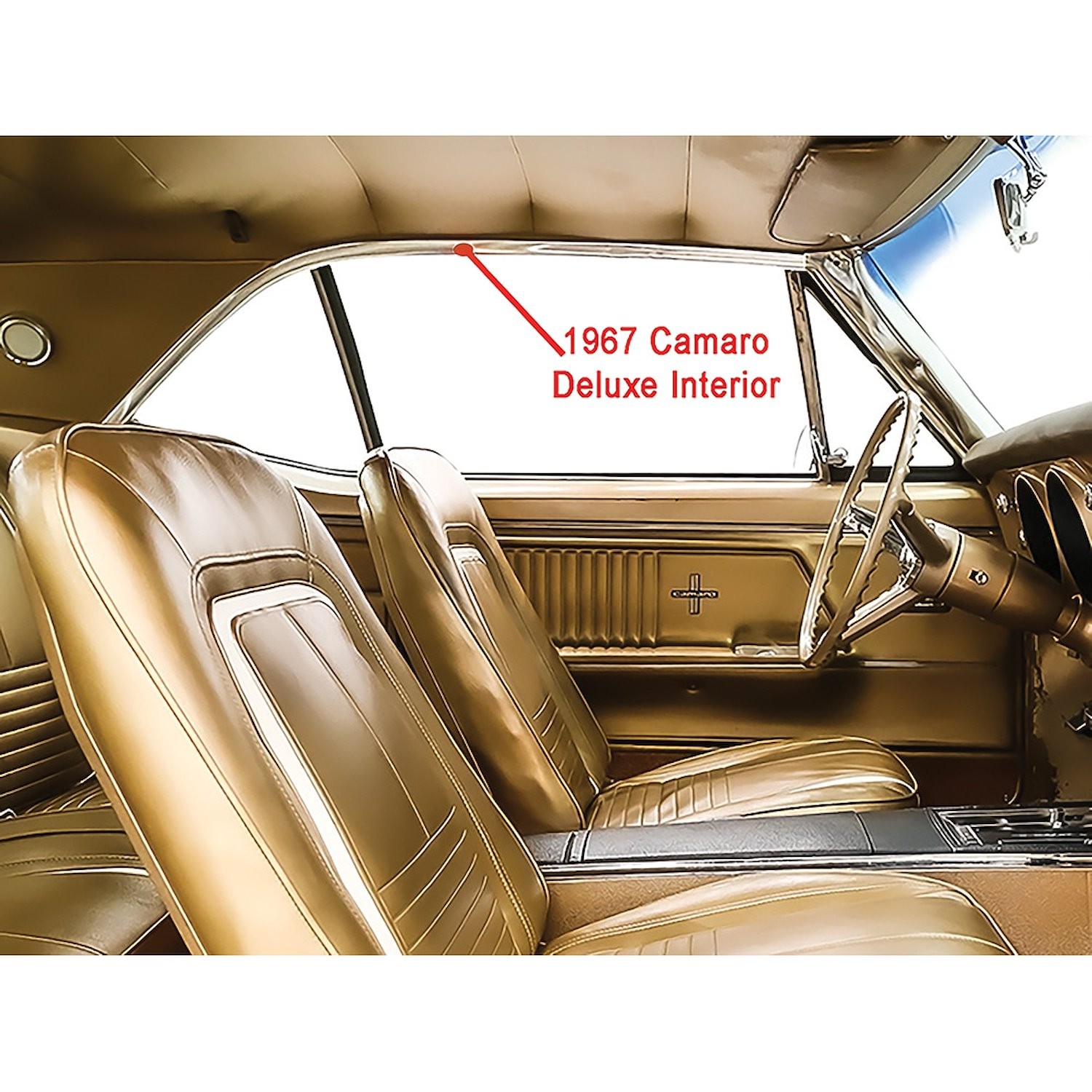 OER 748560 Interior Headliner Side Moldings Kit for 1967 Camaro, 1968-69