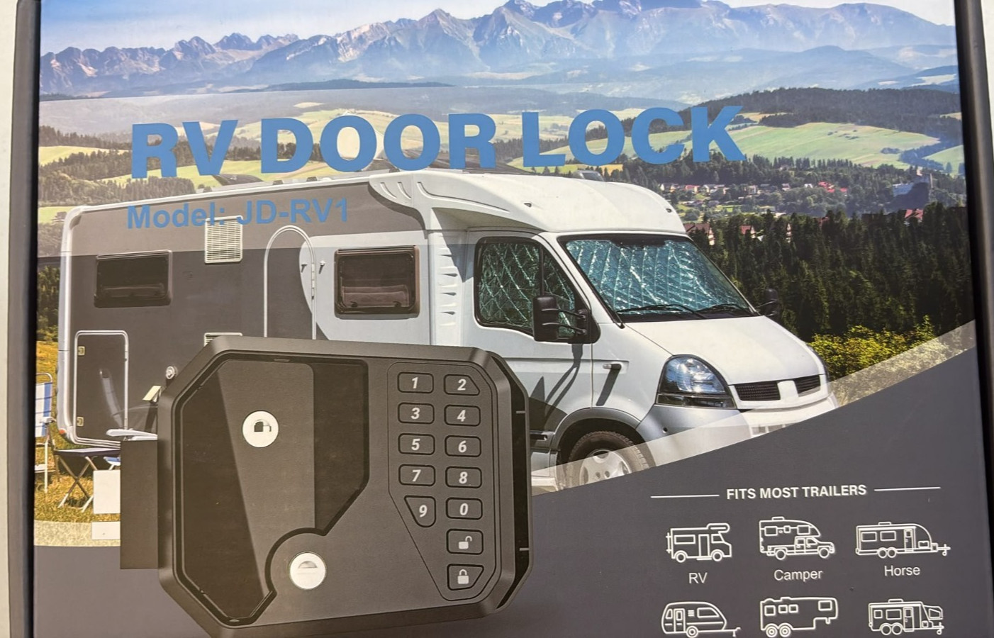 RV Door Lock,Premium Full Metal RV Keyless Entry Door Lock with Password