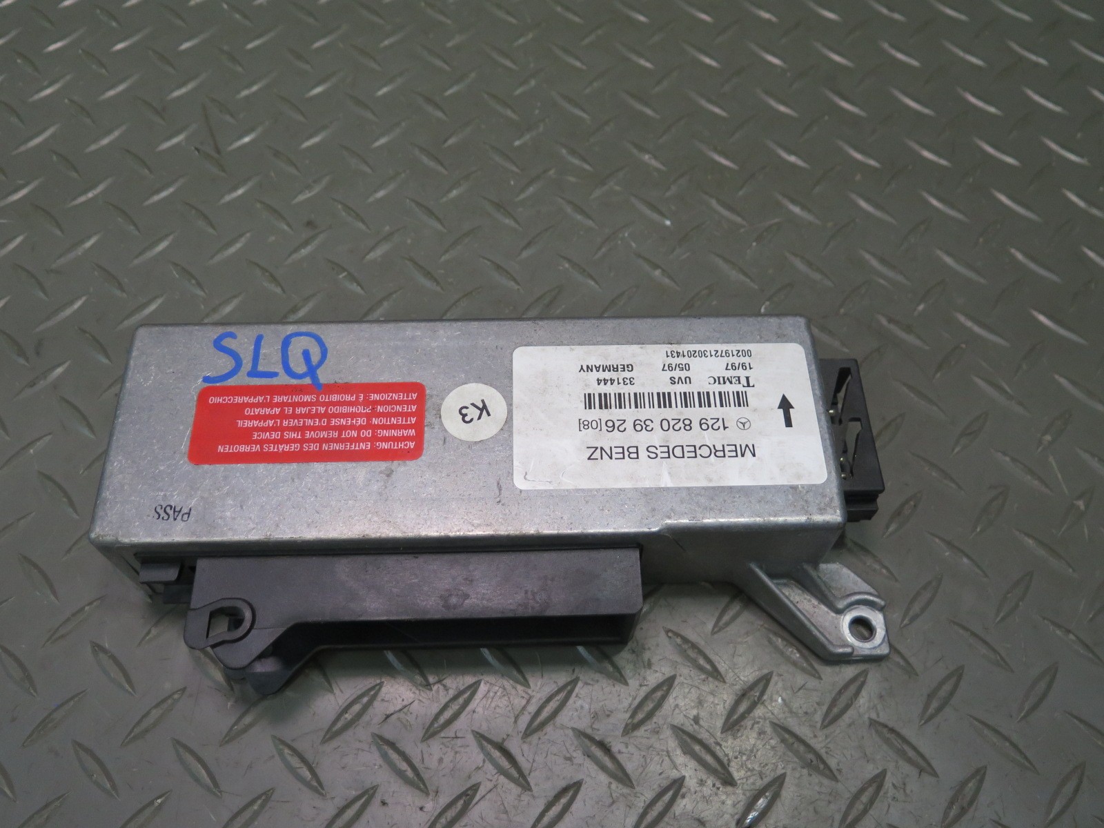 96-02 MERCEDES R129 SL-CLASS TOP CONVERTIBLE CONTROL MODULE 1298203926 OEM