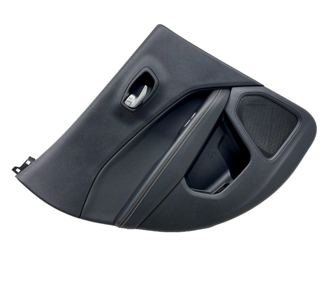2017-2023 JEEP COMPASS REAR LEFT SIDE DOOR CARD PANEL BLACK ORINGE STITCHING OEM