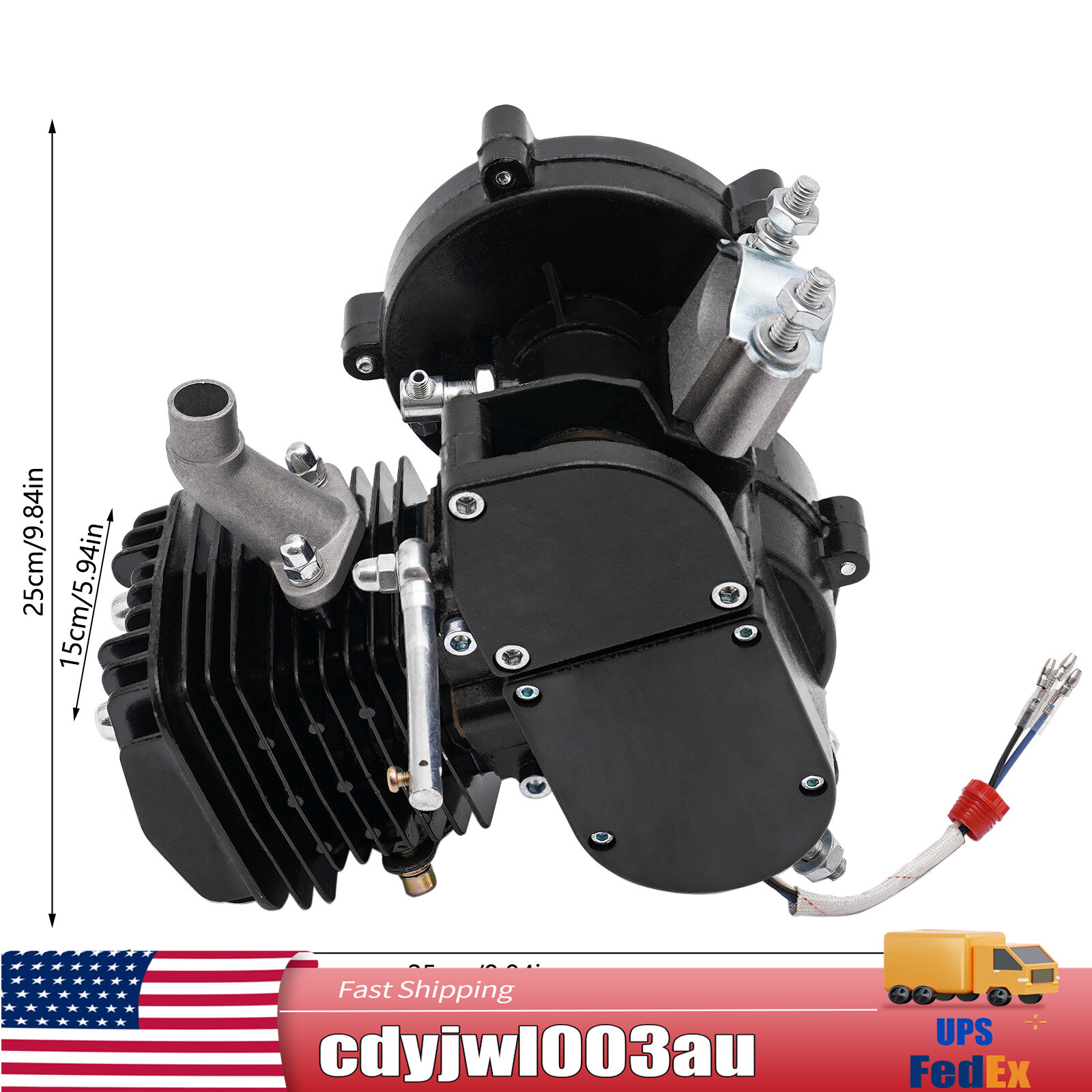 2-Stroke 80CC Bicycle Motor  Bike Motorized Petrol Gas Powered Engine