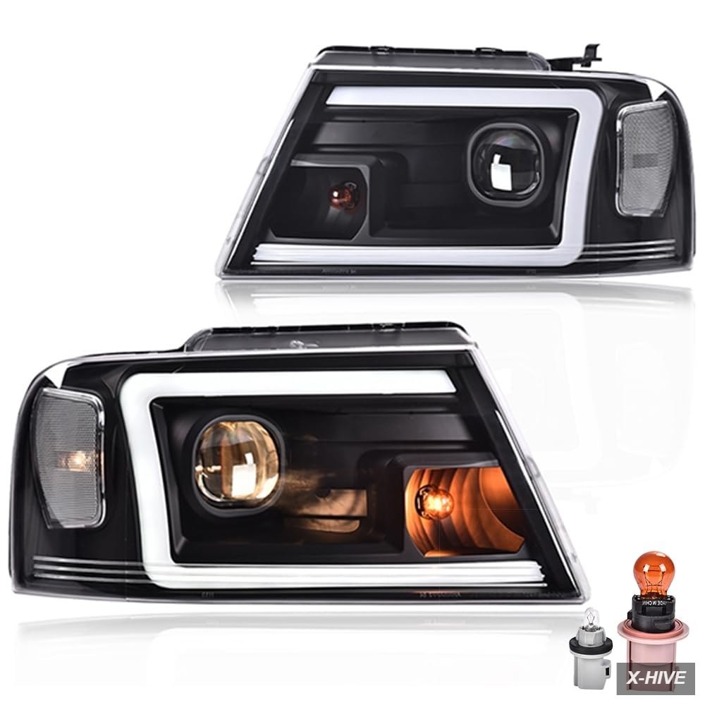 Headlight Assemblies 12 volts Waterproof 2 Count CHEDA LED DRL Headlights Clear