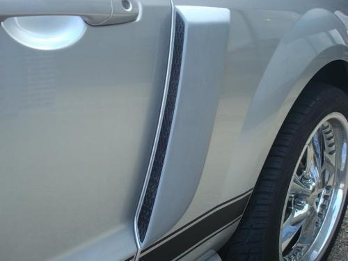 Side Scoops fits 2005-2009 Ford Mustang with Honeycomb Grille Primer Grey