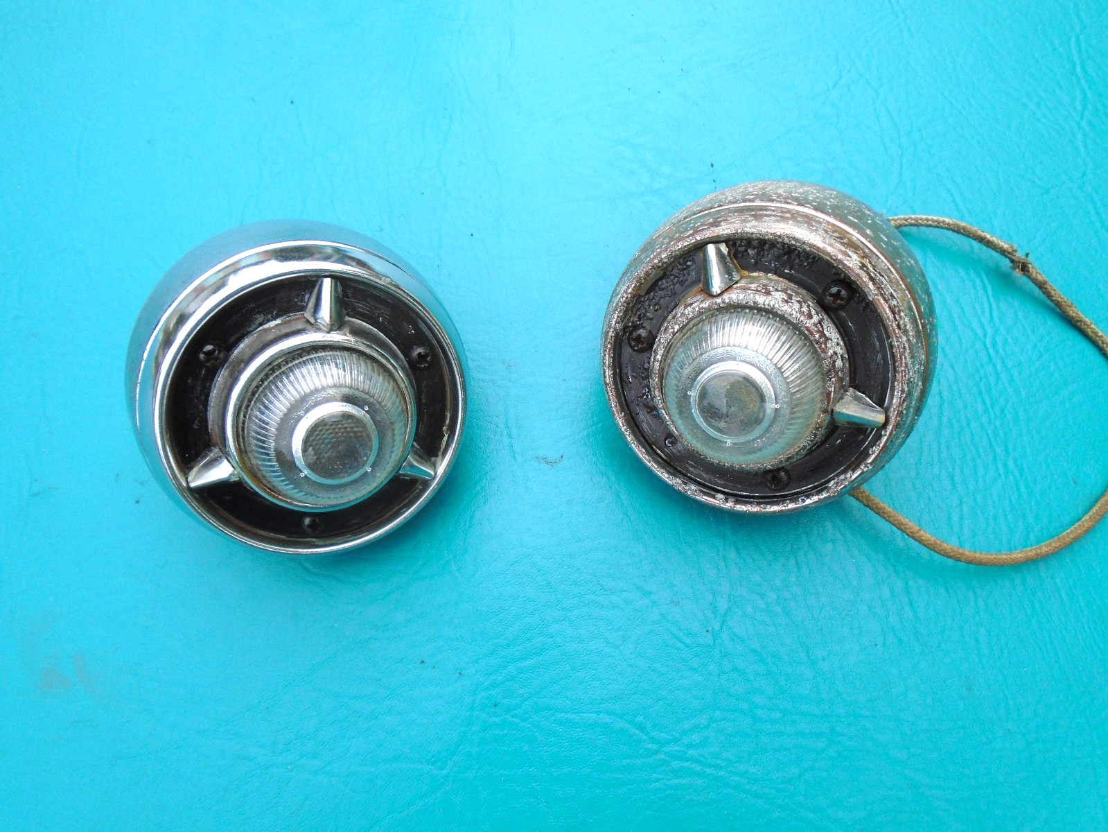 1954 ford backup lights L&R. Crestline, Victoria, Customline. 1953? 1952?
