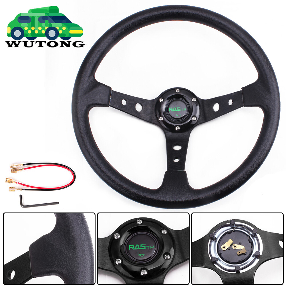 Black Golf Cart Steering Wheel Racing Style For EZGO RXV TXT Club Car and Yamaha Black Golf Cart Steering Wheel Racing Style For EZGO RXV TXT Club Car and Yamaha