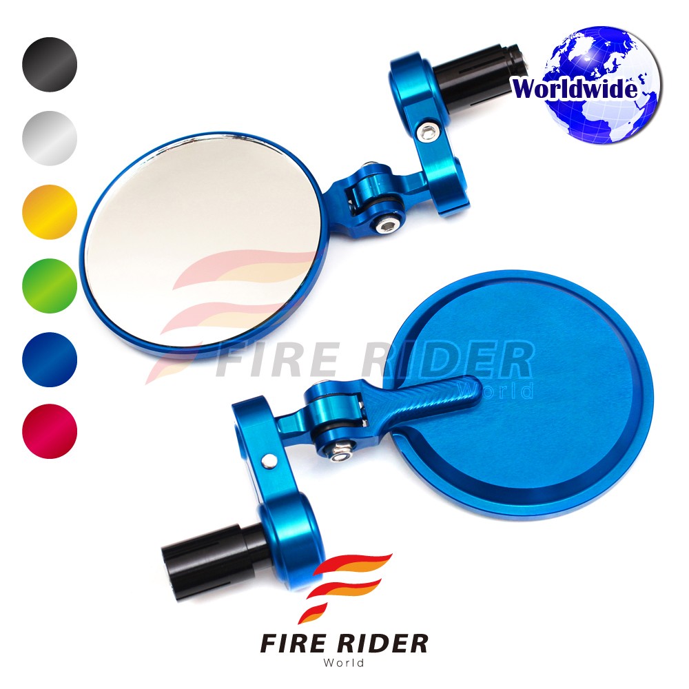 CNC Blue Folding Bar End Mirrors NXP10 For Honda CB300R 18-19