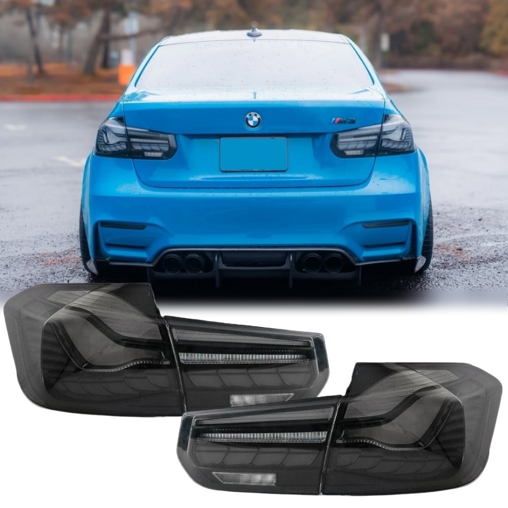 Smoked GTS LED Tail Lights For 2012-2018 BMW 3 series Sedan F30 F35 F80 M3 Sedan