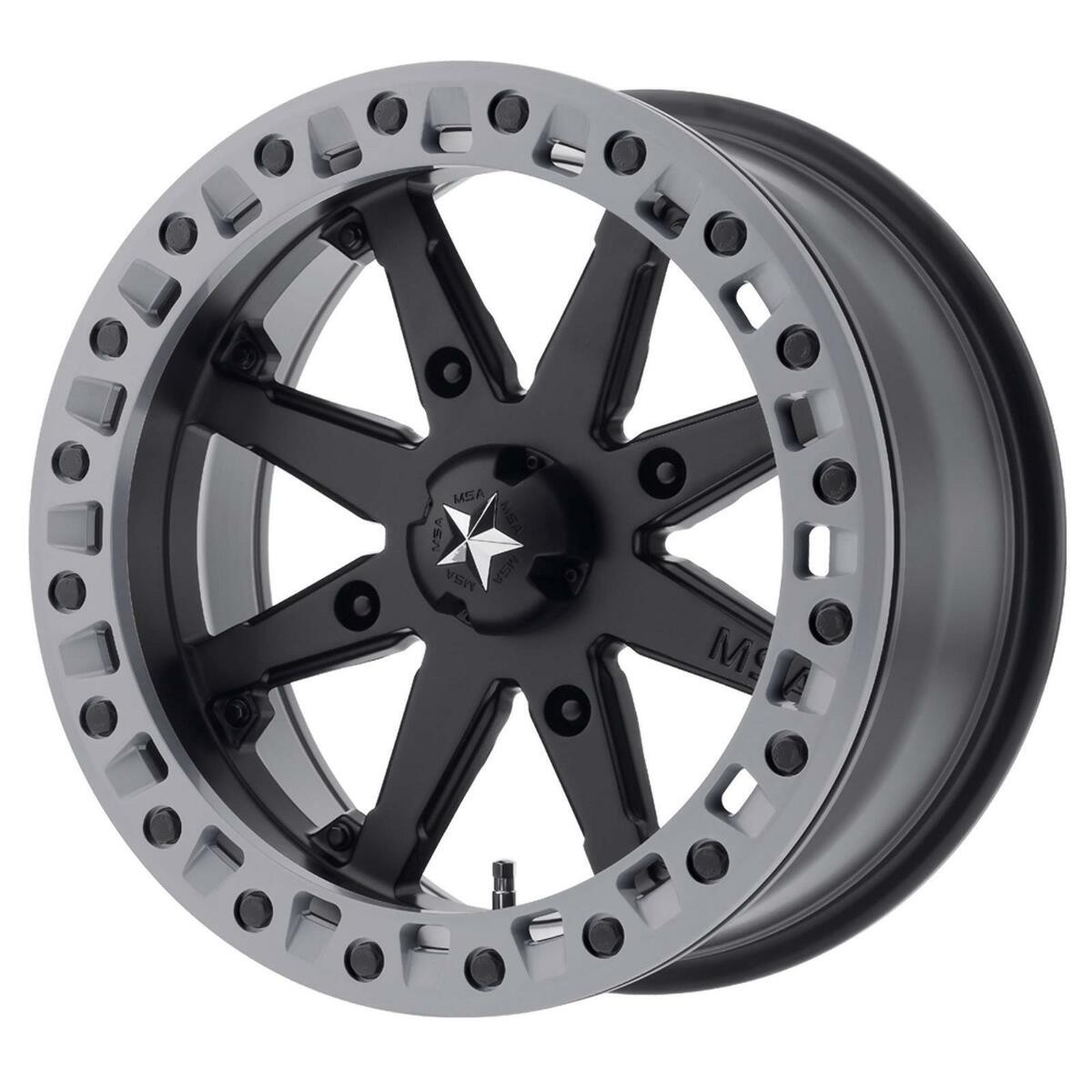 MSA M31-05756 Lok2 15x7 Satin Black Wheel Arctic Cat Wildcat UTV