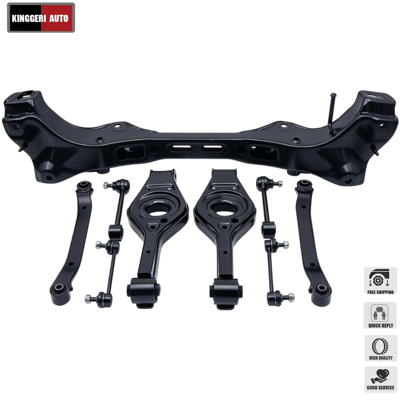 9Pcs For 2007-2012 Hyundai Elantra US Rear Subframe Crossmember Control Arms Kit