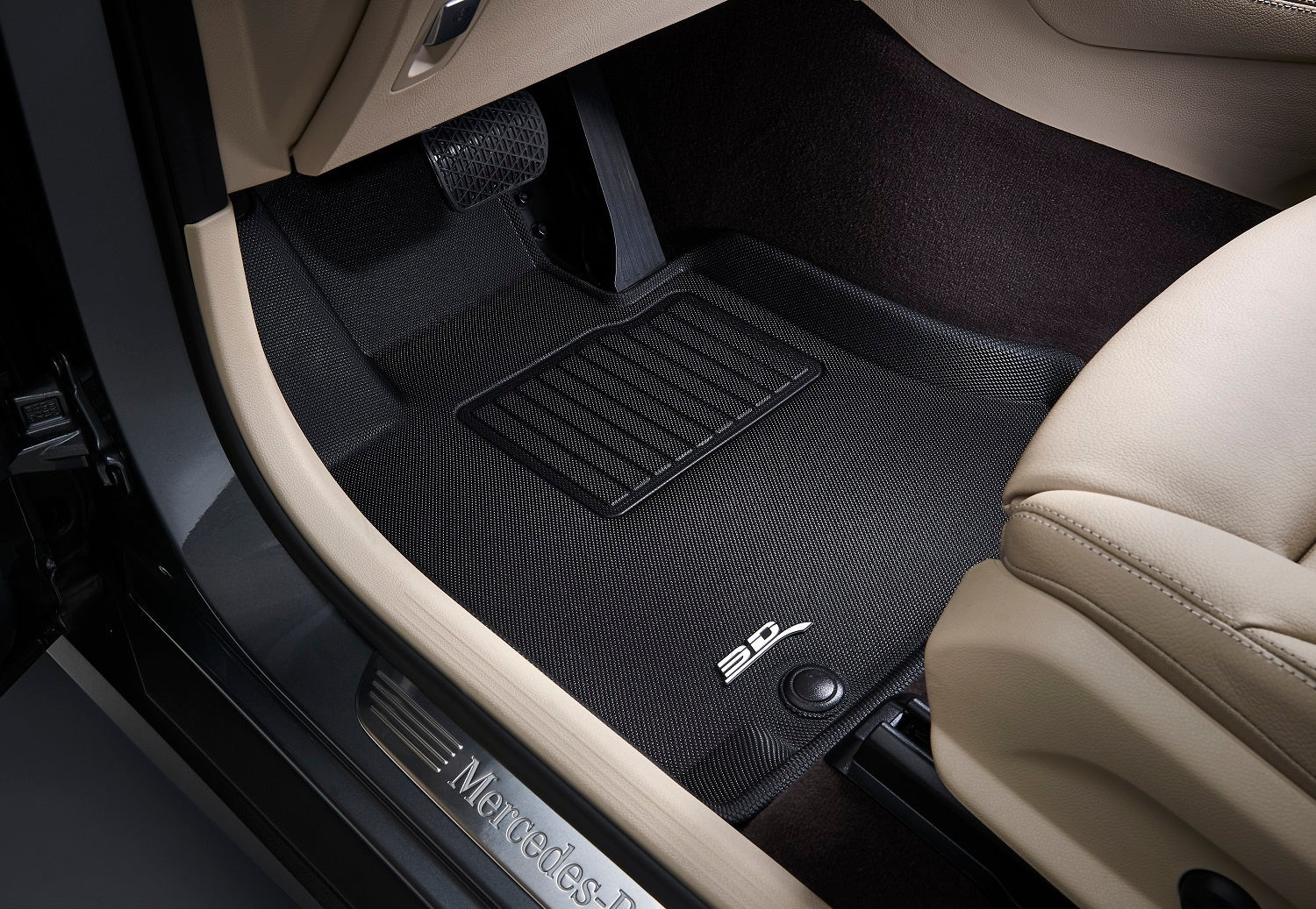 3D MAXpider KAGU Black Front Floor Mats for Tesla Model 3 2018-2023