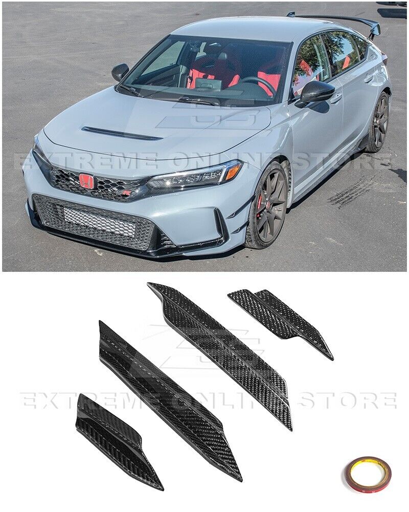 For 23-Up Honda Civic FL5 Type-R EOS Performance CARBON FIBER Front Side Canards