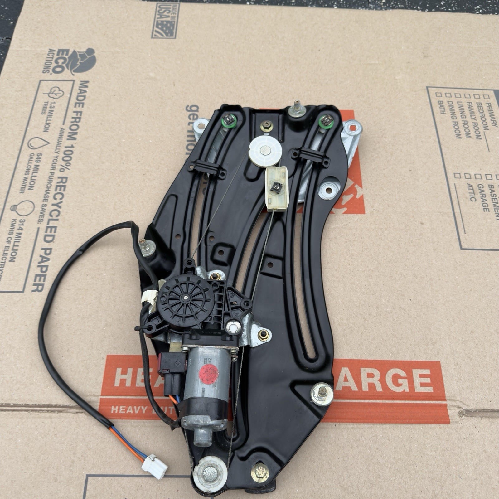 97-02 Jaguar XK8 Convertible Rear Left Quarter Window Regulator Motor TESTED OEM