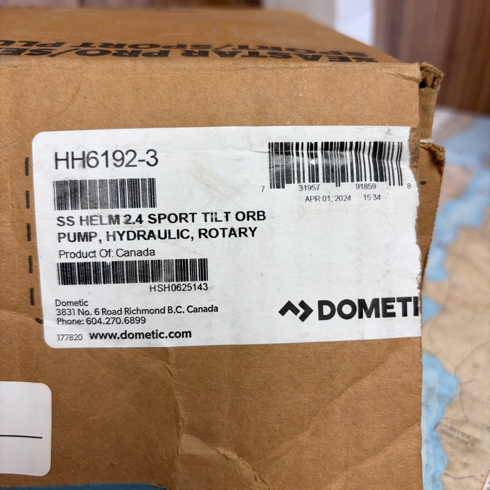 Dometic SeaStar HH6192-3 Sport Tilt Hydraulic Helm Pump – 2.4 cu. in.