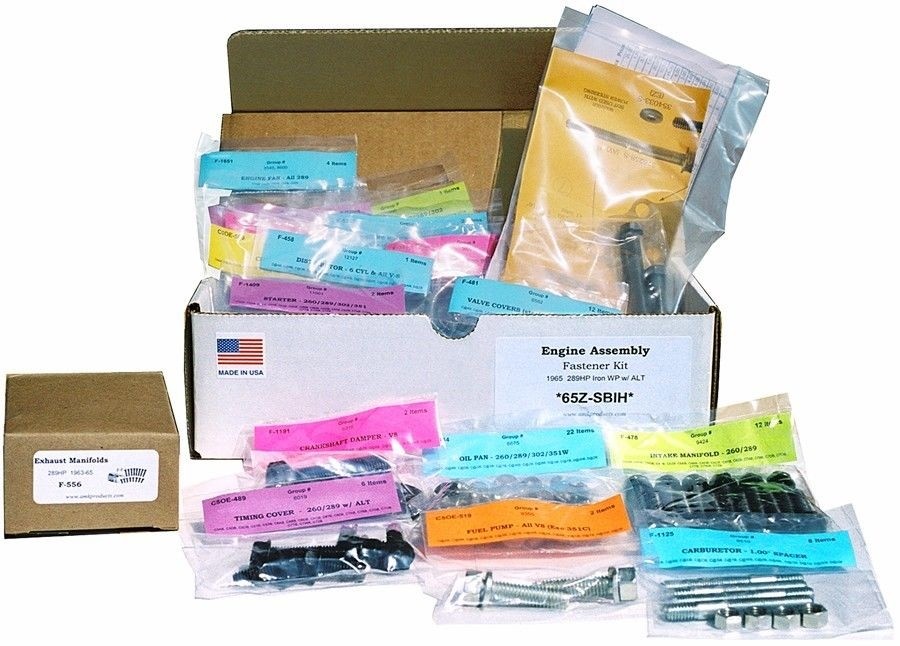 1966-1967 Ford 427 Dual Quad Master Engine Bolt Kit AMK 66O-427HP