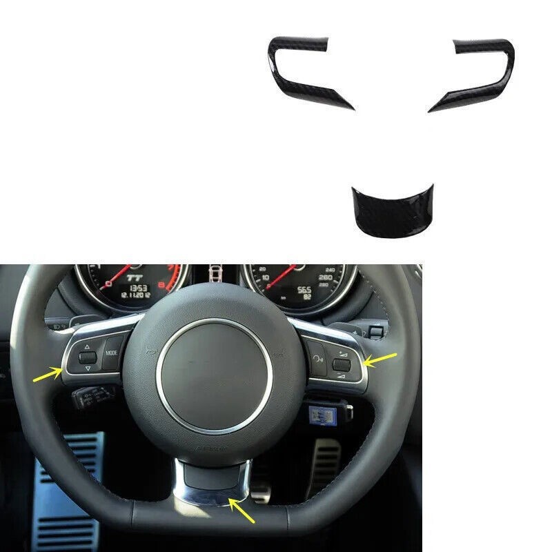 For Audi TT MK2 8J 2008-2013 ABS Carbon Fiber Interior Gear Trims Stickers