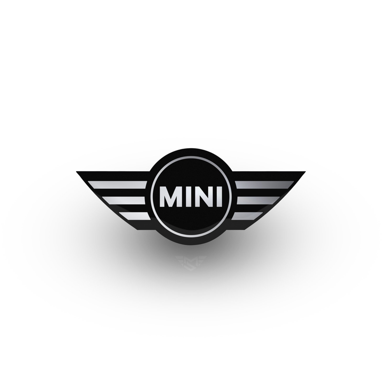 MINI Cooper S JCW Steering Wheel Badge Gel Overlay Chrome FITS ALL MINI