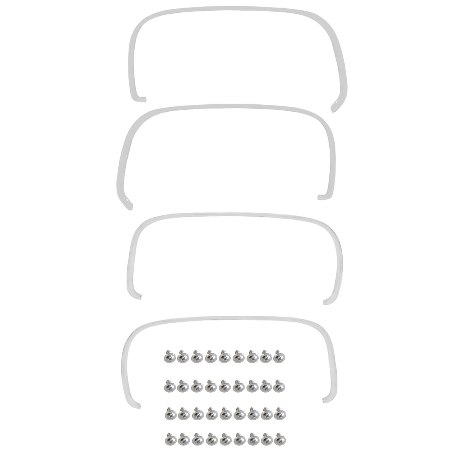 1973-1980 Chevy Truck Wheel Opening Molding 4 Pcs Set Front+Rear+Right+Left Side