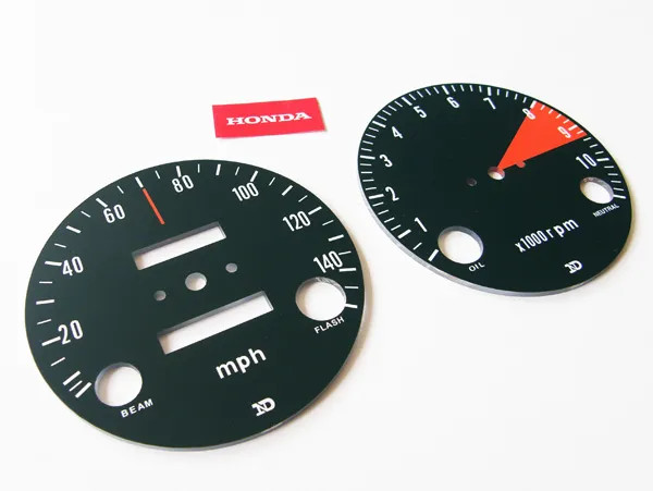 1970-1971 Honda cb750 k1 Speedometer Tachometer Gauge Face Plate (MPH) tach dial