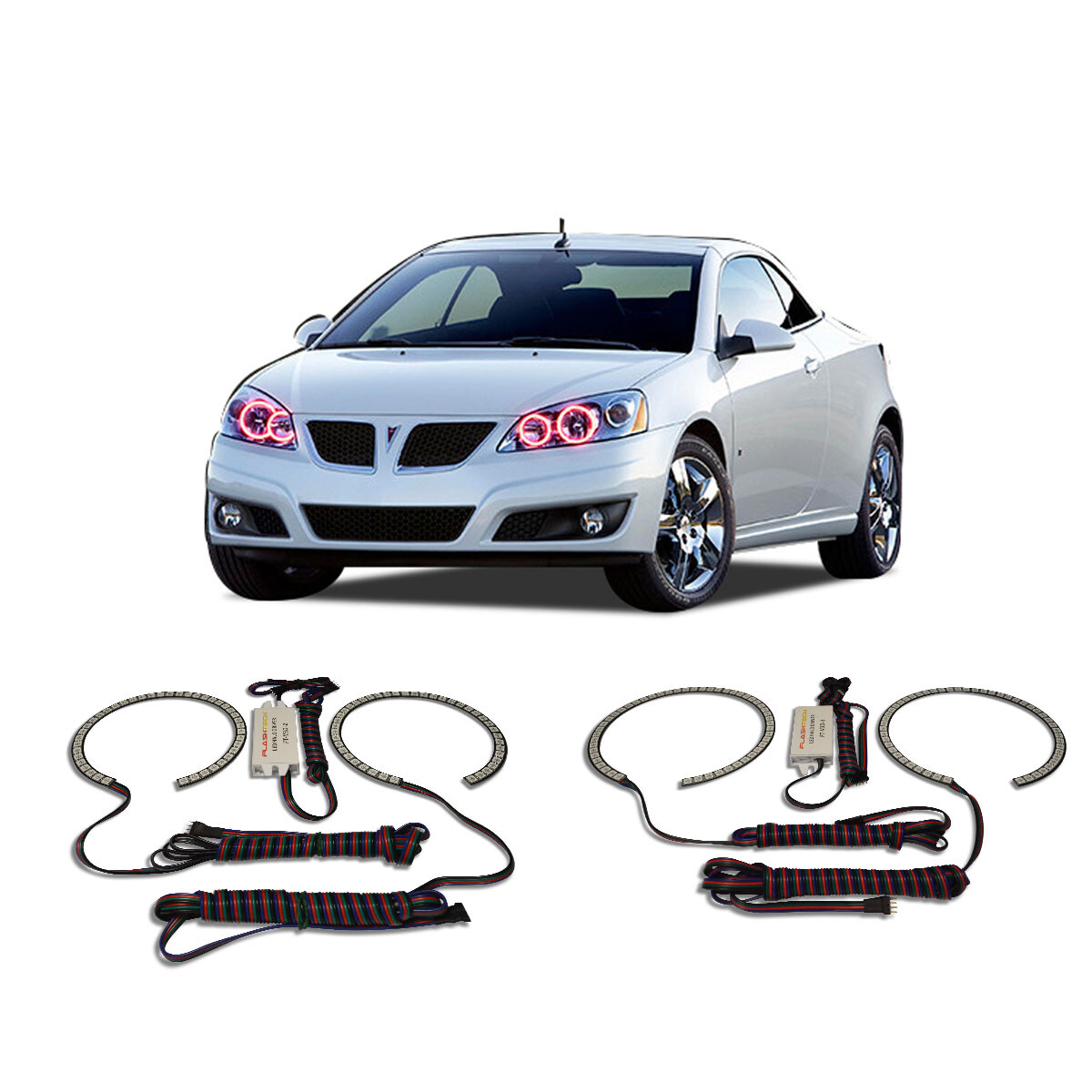 Bright Red Angel Eye Headlight Halo kit for Pontiac G6 05-10