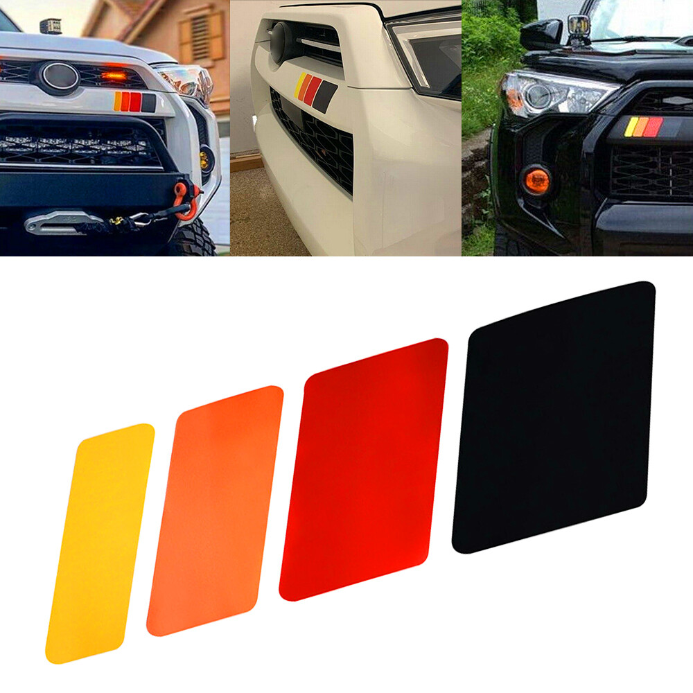 13'' Classic Retro Style Tri-Color Stripe Decal Sticker For Toyota Tacoma/Lexus