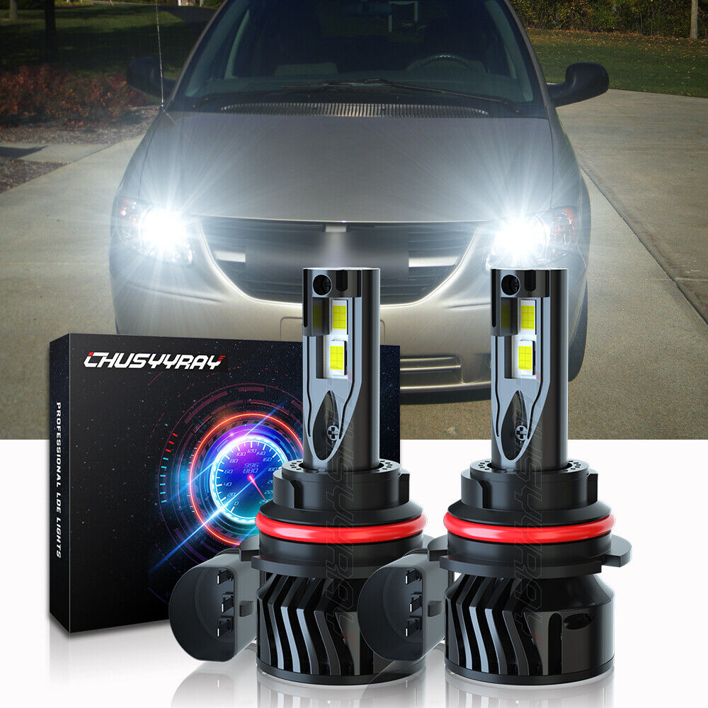 For 2001-2007 Dodge Caravan Chrysler Town & Country LED Headlights Hi/Low Bulbs