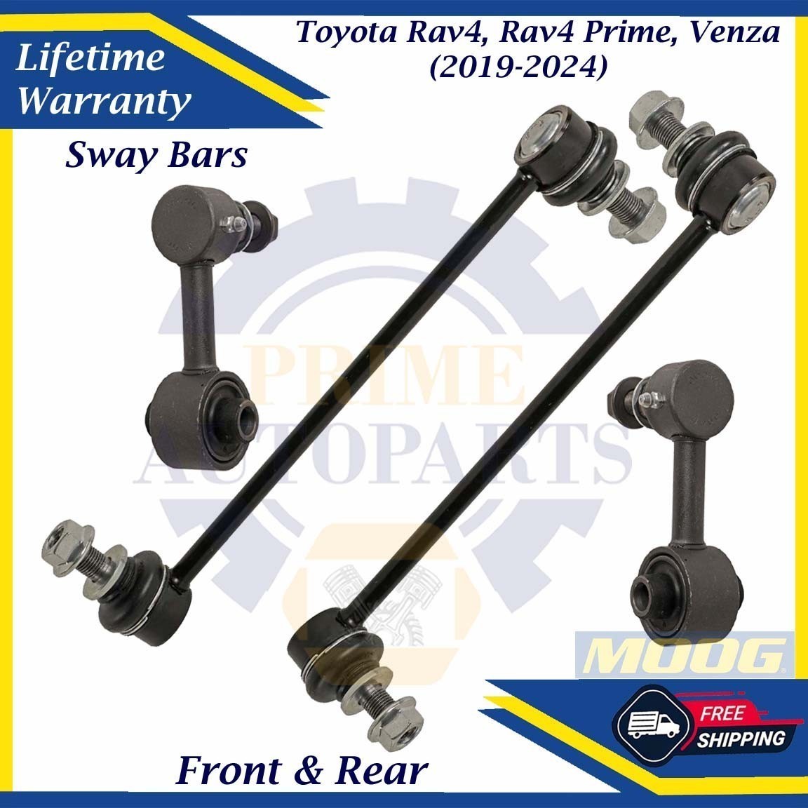 MOOG OEM Front & Rear Sway Bar Links For 2019-2024 Toyota Lifetime Warranty