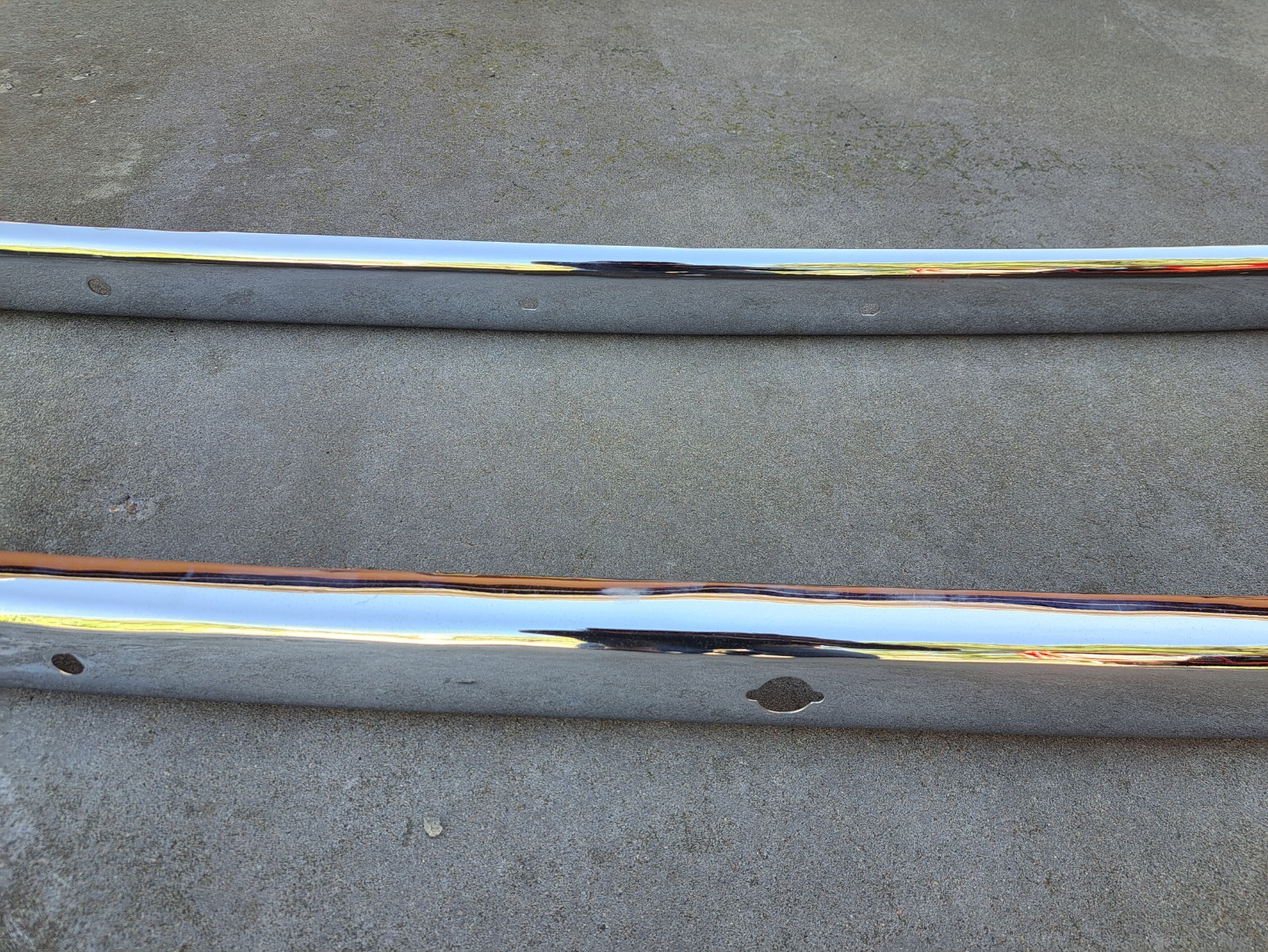 MG-TF original front and rear chrome bumpers very good MG-TF original front and rear chrome bumpers very good