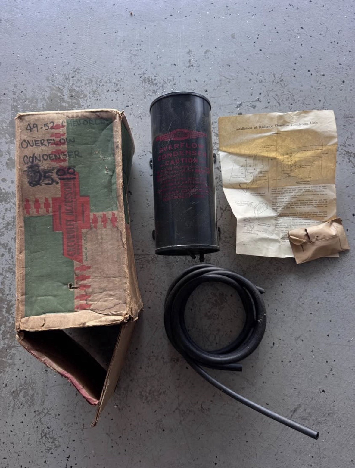 NOS 1950’s Over Flow Tank