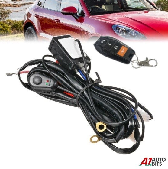 Wireless Remote Wiring Kit Switch Set Universal Fog Spot Light Lamps 4x4