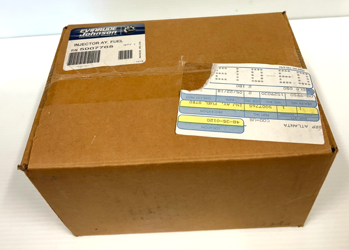 Unopened Evinrude E-TEC Fuel Injector Assembly Starboard 5007765 BRP OEM NOS