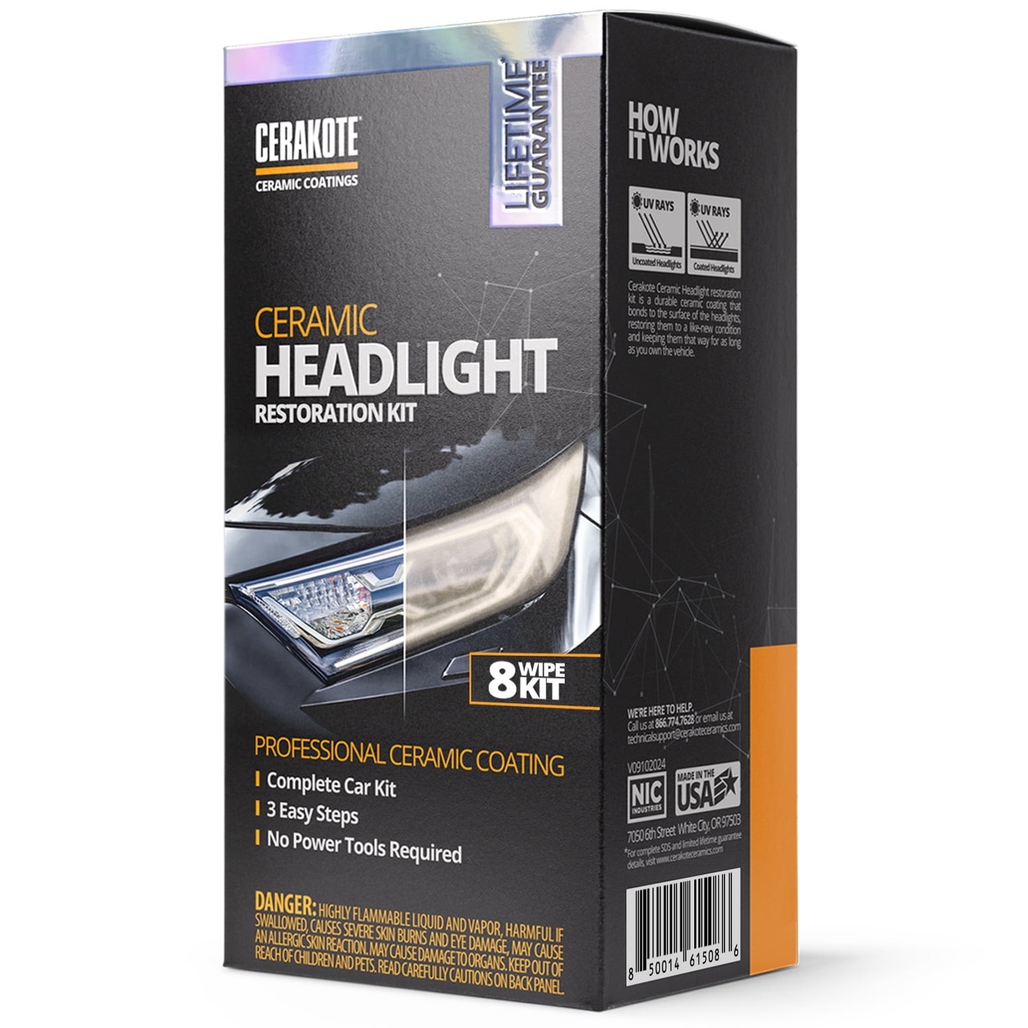 CERAKOTE Ceramic Headlight Restoration Kit  8-Wipe Kit