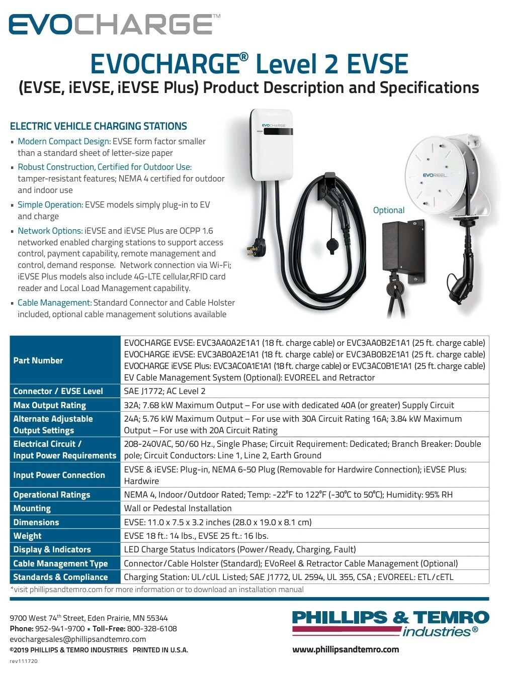 EvoCharge Electric/Hybrid Vehicle Charger EVC3AA0A2E1A1 EvoCharge Electric/Hybrid Vehicle Charger EVC3AA0A2E1A1