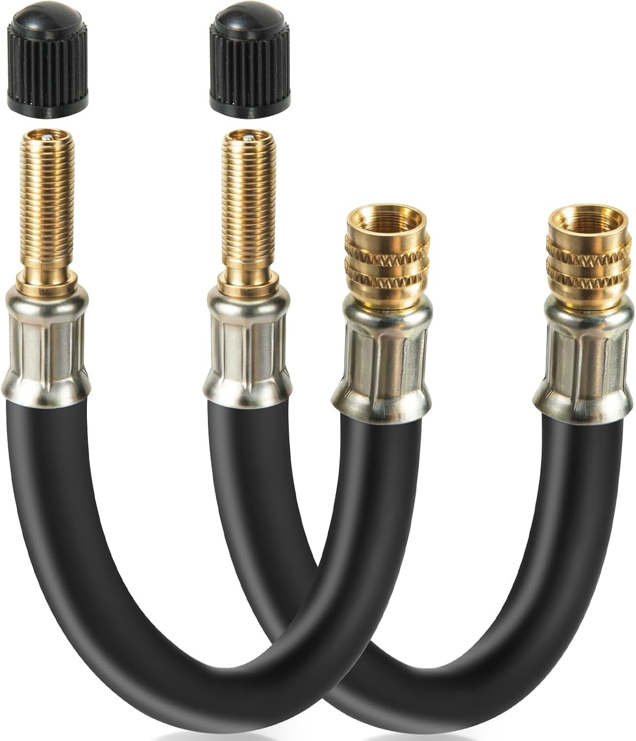 2pcs Valve Stem Extenders, Flexible Tire Valve Extender and Tire Valve Extens
