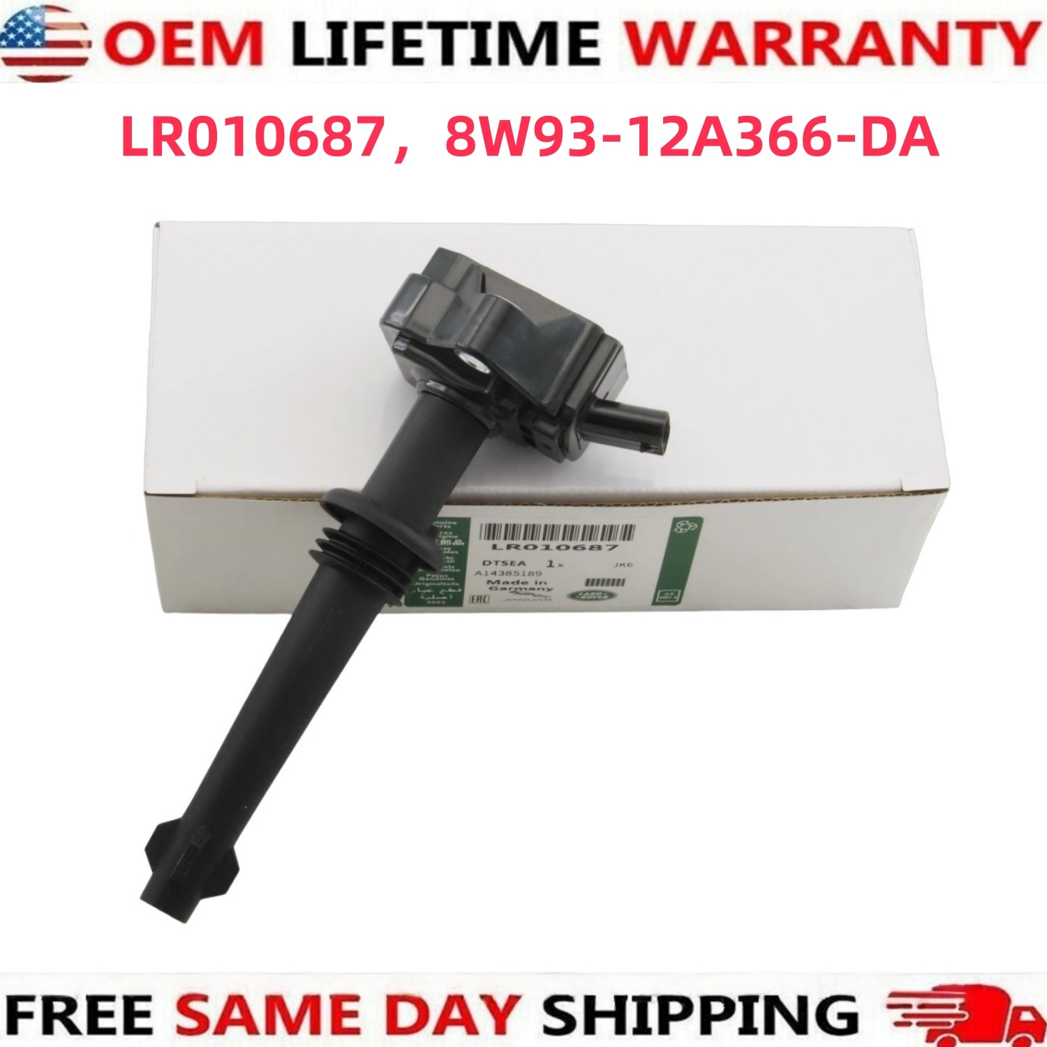 OEM Ignition Coil for Jaguar XKR-S XF XJ 5.0L 2010-2012 LR010687 AJ811378