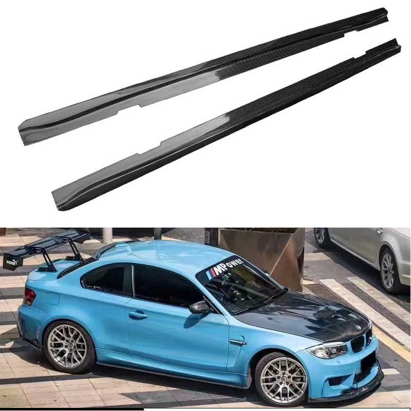 For BMW 1 Series E82 1M Coupe 11-18 Real Carbon Side Skirt Extension Lip Spoiler For BMW 1 Series E82 1M Coupe 11-18 Real Carbon Side Skirt Extension Lip Spoiler