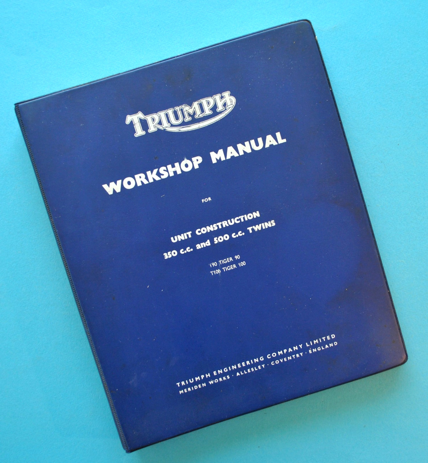 1960's-69 Triumph Motorcycle T90 5TA T100R T100C Workshop Service Manual Book