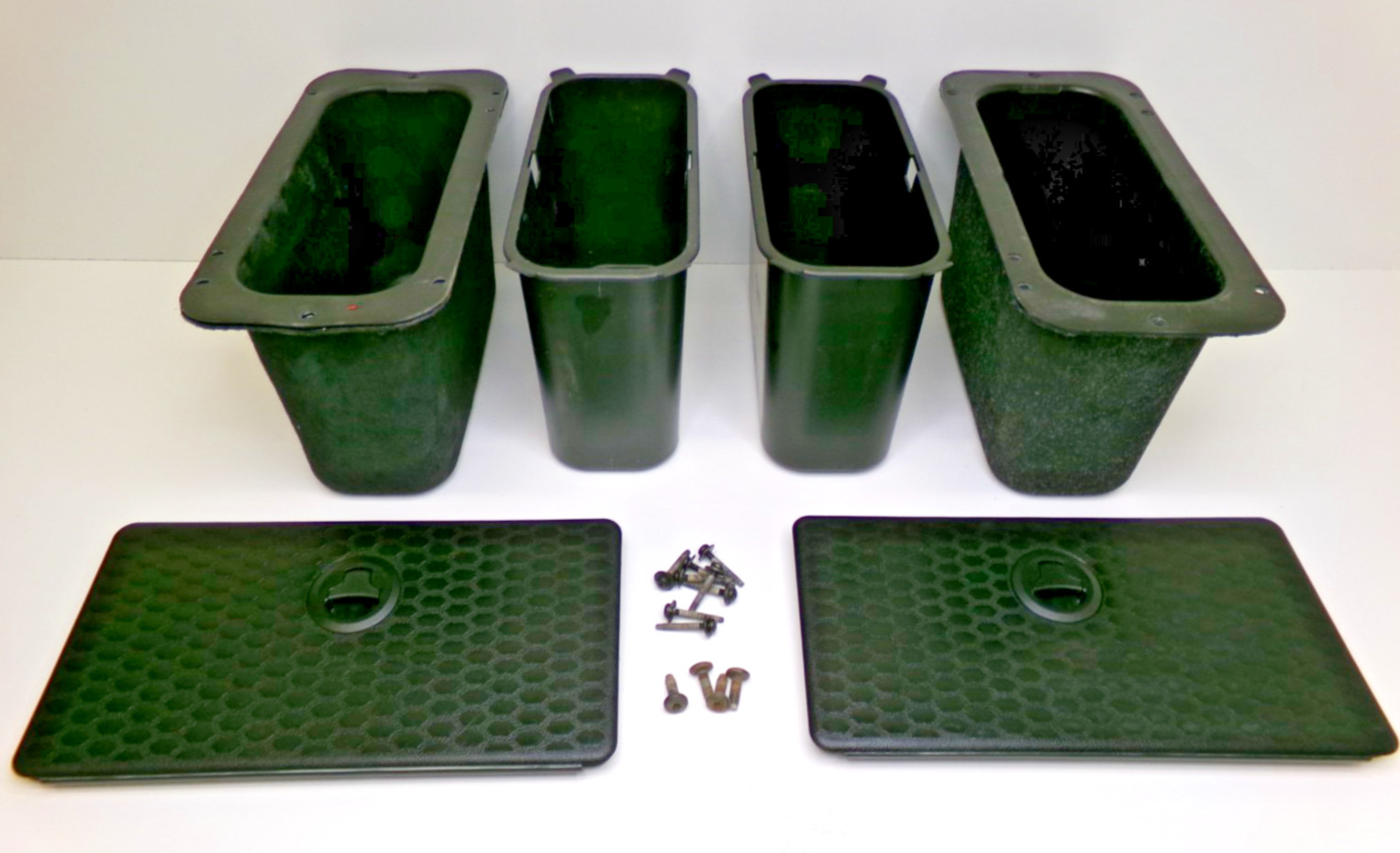 2013-2018 2019-2025  Dodge Ram Rear Floor Storage Bin Compartment Set Pair Black