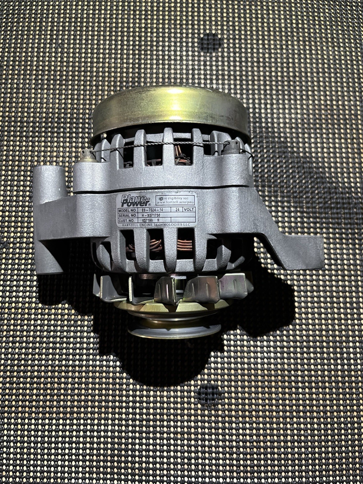 Cirrus SR22T G7, G6, G5 24V Hartzell Alternator.  Plane-Power.  Model ES-7024-14