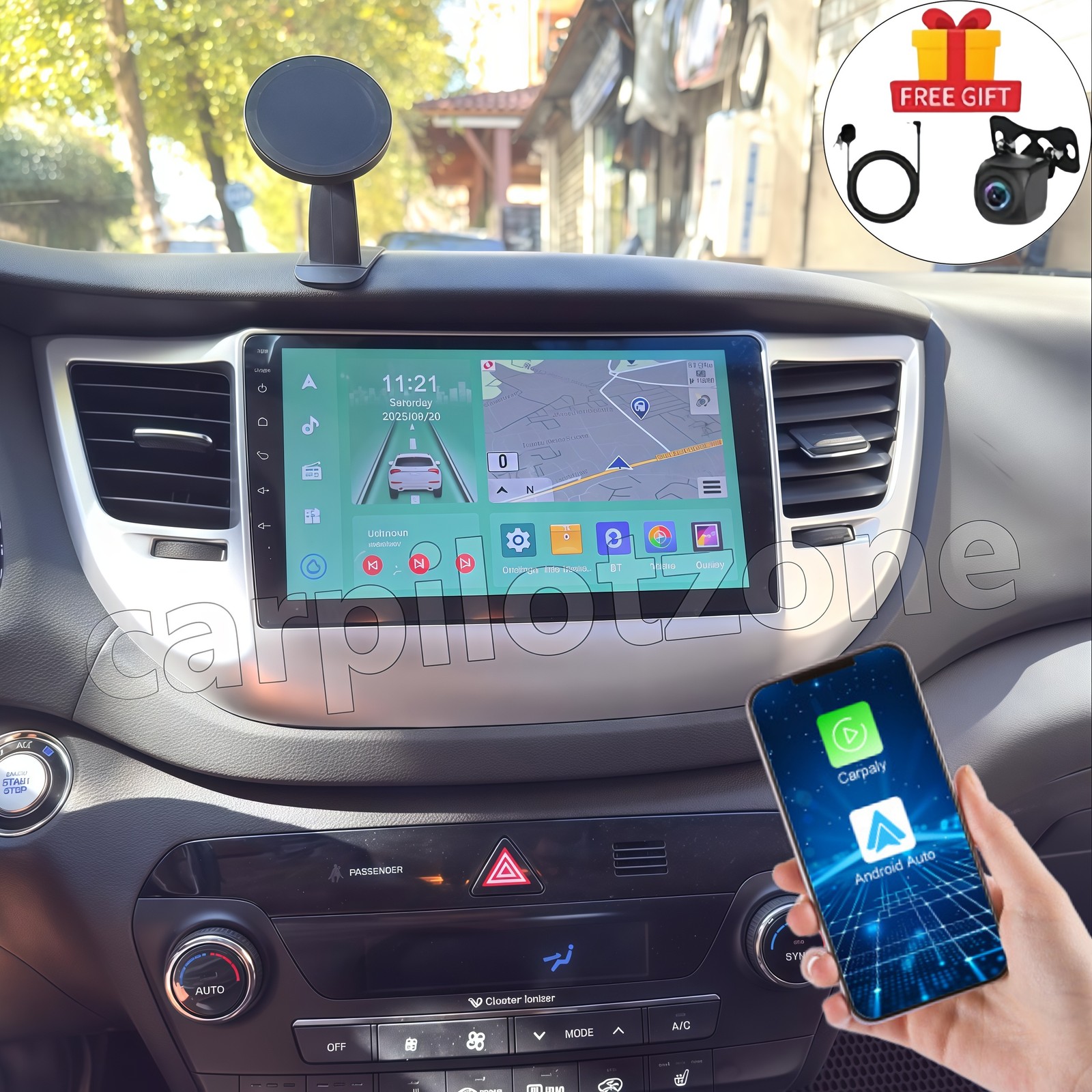 2/64G For 2016 2017 2018 Hyundai Tucson Carplay Radio Android 15 GPS NAVI WIFI