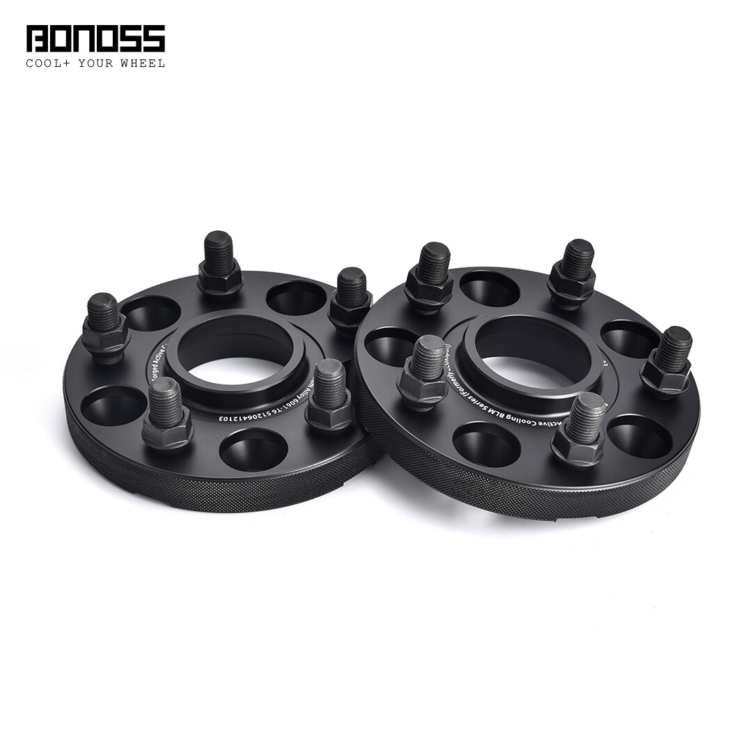 BONOSS 2x 20mm Black Wheel Spacers 5x120 for Tesla Model S Plaid 2023 2024 2025