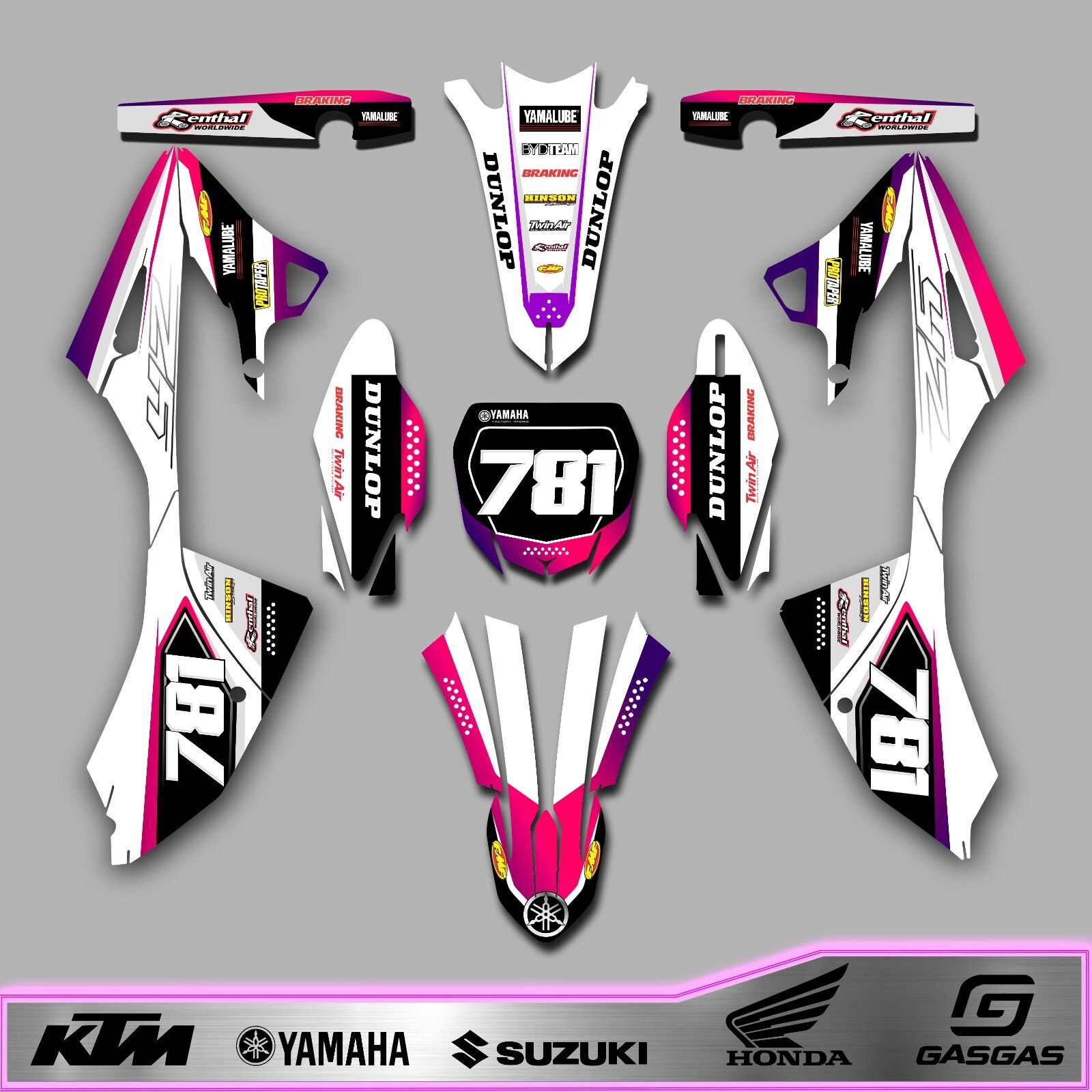 Yamaha YZ 125-250 (2022-2024) 2-Stroke Graphics Decal Kit bairjerr