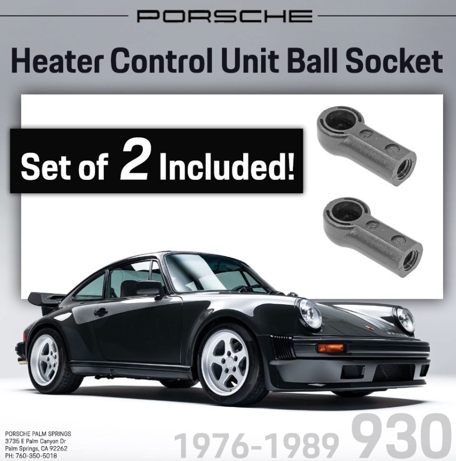1976-1989 Porsche 930 Ball Socket for Automatic Heater Control Unit - Set of 2