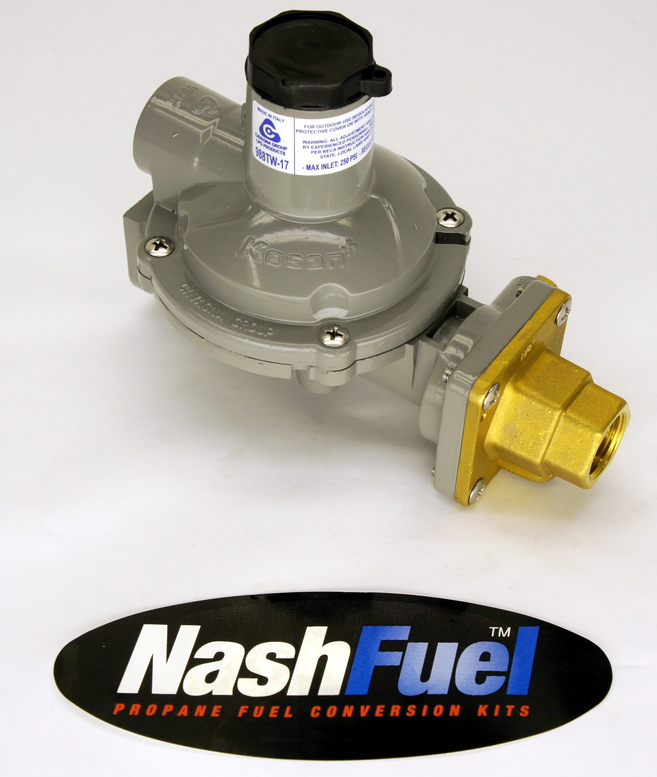 High Pressure Cavagna Two Twin Stage Regulator 988tw-17 Propane Gas Soft Pol Lpg